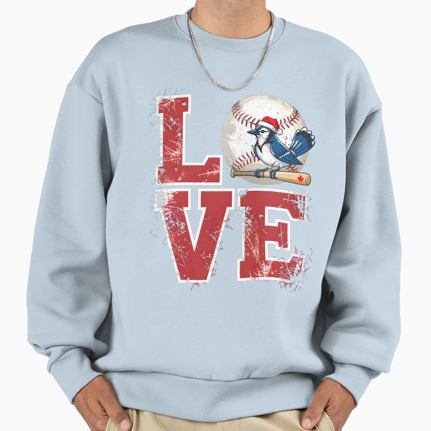 Love Blue Jays Sweatshirt - Custom Art Print for Adults - T-Shirt, Sweatshirt, Hoodie