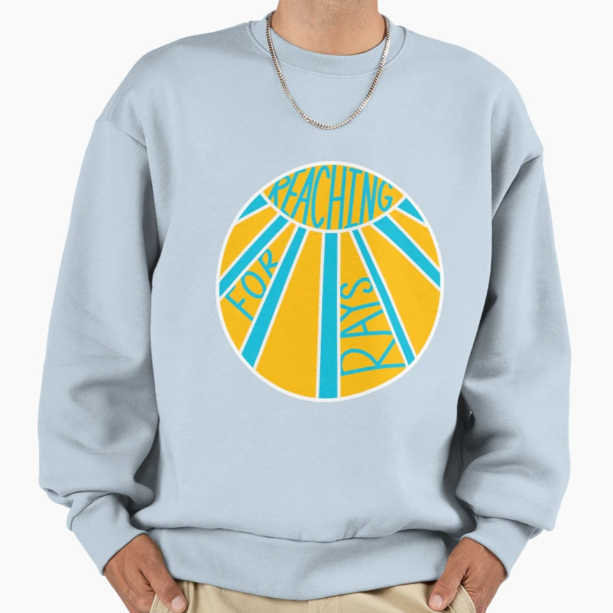 Reaching Rays Sun Decal Sweatshirt - Minimalist Print Men Women - T-Shirt, Sweatshirt, Hoodie