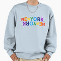 New York Usa Rainbow Colors Sweatshirt - Custom Art Print Men Women - T-Shirt, Sweatshirt, Hoodie