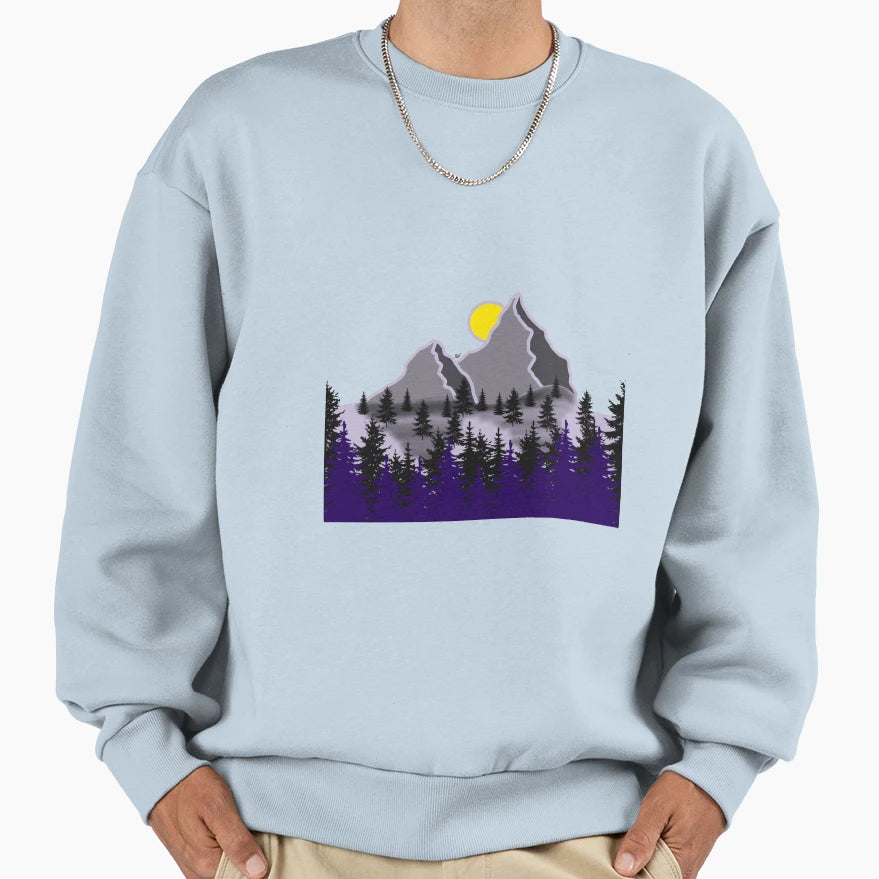 Mountain Sweatshirt - Custom Art Print Unisex - T-Shirt, Sweatshirt, Hoodie