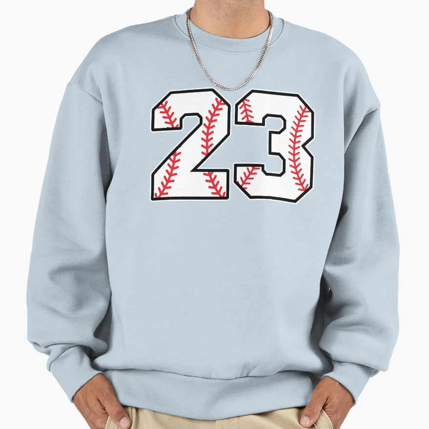 Baseball Number 23 Sweatshirt - Trendy Graphic for Adults - T-Shirt, Sweatshirt, Hoodie