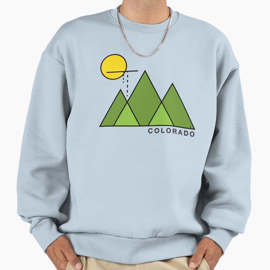 Minimal Colorado Sweatshirt - Aesthetic Graphic for Adults - T-Shirt, Sweatshirt, Hoodie