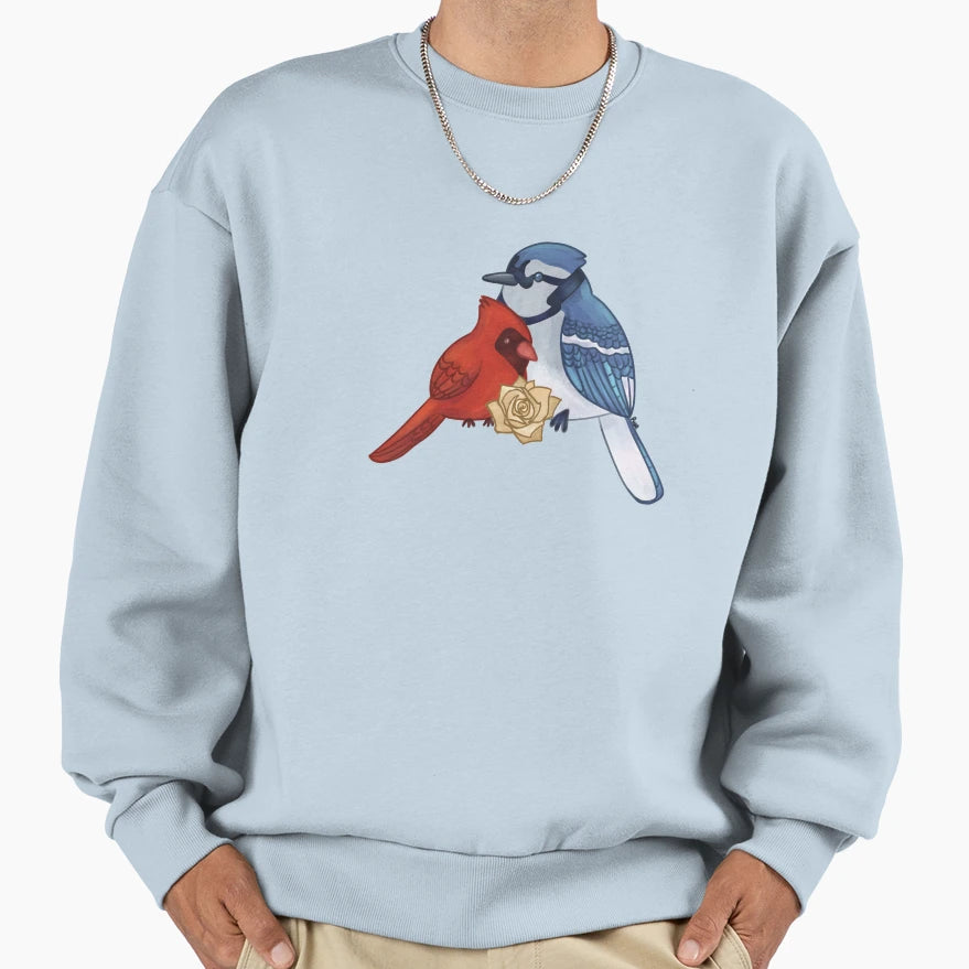Lovely Birds Sweatshirt - Graphic Print Unisex - T-Shirt, Sweatshirt, Hoodie