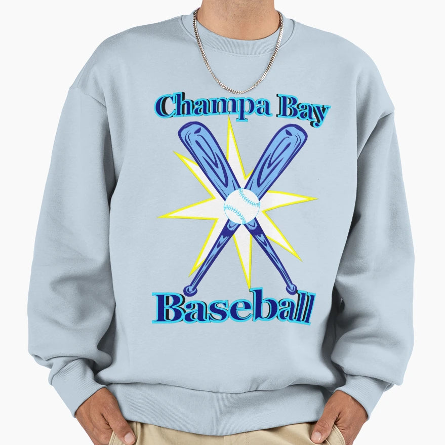 Champa Bay Baseball Sweatshirt - Fun Novelty Design Men Women - T-Shirt, Sweatshirt, Hoodie
