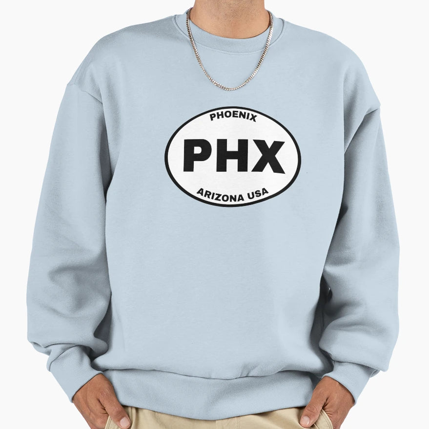Phx Phoenix Iata Code Sweatshirt - Minimalist Print for Adults - T-Shirt, Sweatshirt, Hoodie