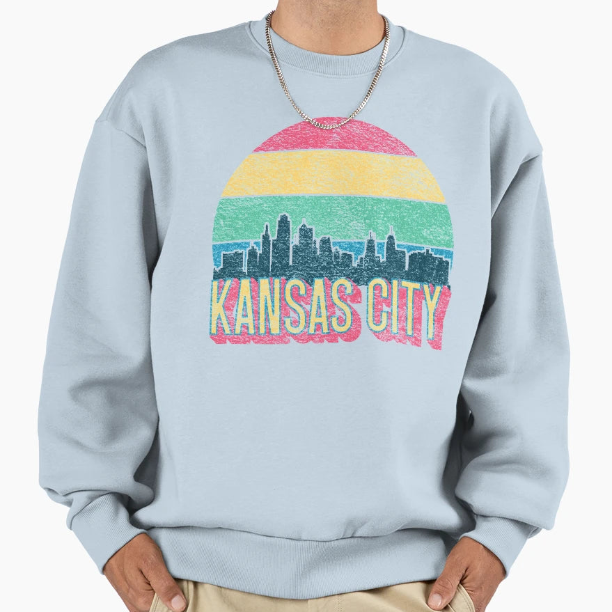 Kansas City Skyline Sweatshirt - Custom Art Print Unisex - T-Shirt, Sweatshirt, Hoodie