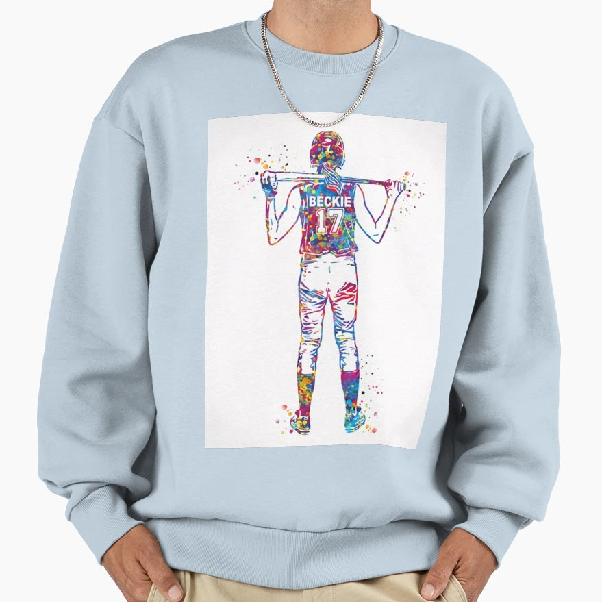 Baseball Player Sweatshirt - Novelty Apparel for Adults - T-Shirt, Sweatshirt, Hoodie