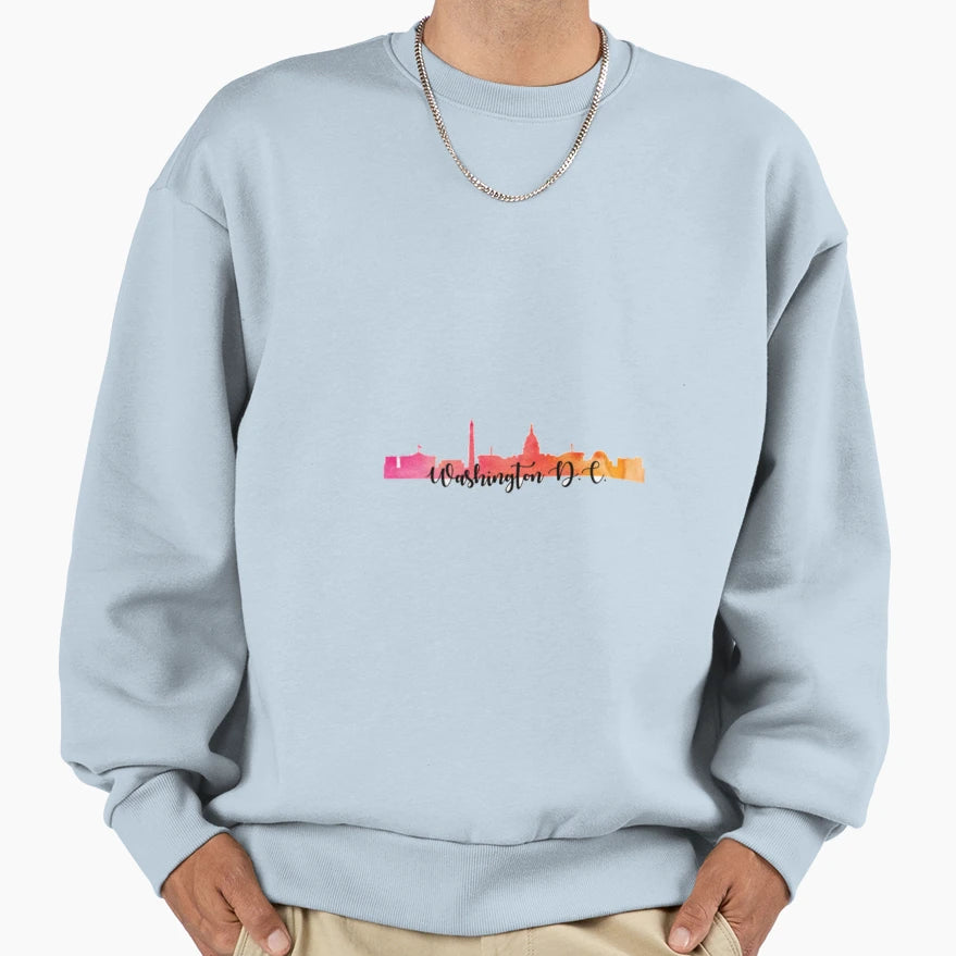 Washington D C Skyline Sweatshirt - Unique Graphic for Adults - T-Shirt, Sweatshirt, Hoodie