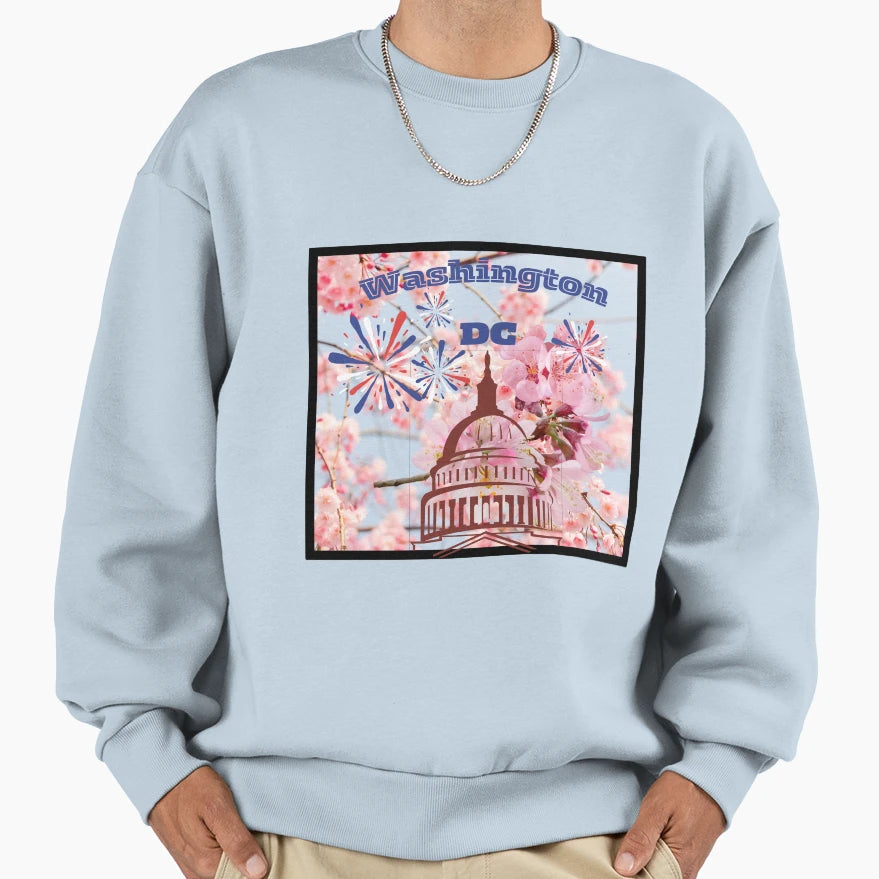 Washington Dc Cherry Blossoms Sweatshirt - Graphic Print Unisex - T-Shirt, Sweatshirt, Hoodie