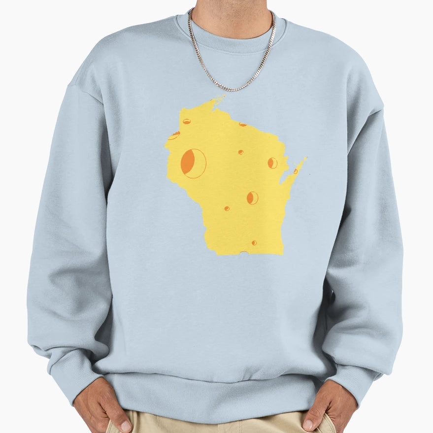 Wisconsin As Cheese Sweatshirt - Graphic Print Men Women - T-Shirt, Sweatshirt, Hoodie