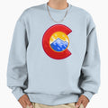 Colorado Logo Daytime Mountains Stylized Sweatshirt - Graphic Print Unisex - T-Shirt, Sweatshirt, Hoodie