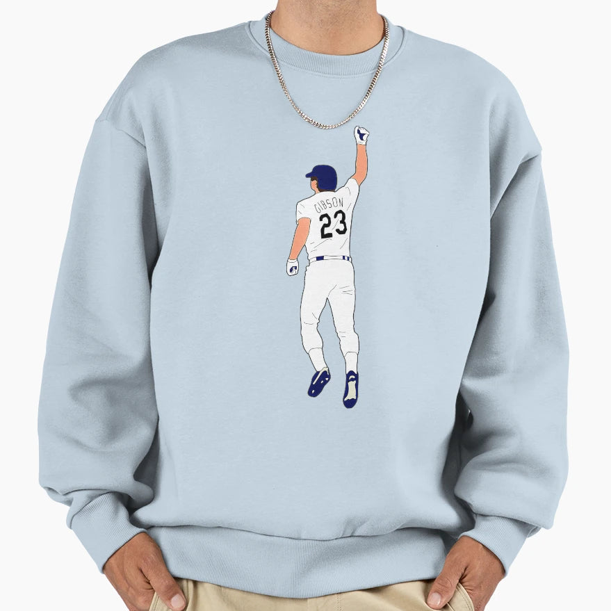 Kirk Gibson La Dodgers World Sweatshirt - Custom Art Print for Adults - T-Shirt, Sweatshirt, Hoodie