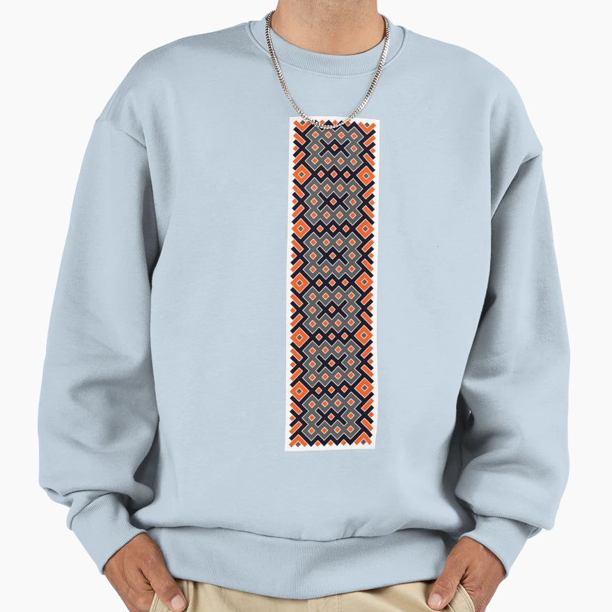 Embroidery Pattern Ukrainian Sweatshirt - Casual Everyday Wear Men Women - T-Shirt, Sweatshirt, Hoodie