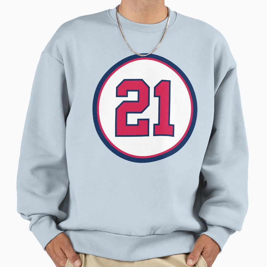 Warren Spahn 21 Jersey Number Sweatshirt - Custom Art Print Unisex - T-Shirt, Sweatshirt, Hoodie
