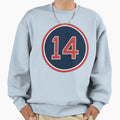 Jim Rice 14 Jersey Number Sweatshirt - Novelty Apparel for Adults - T-Shirt, Sweatshirt, Hoodie