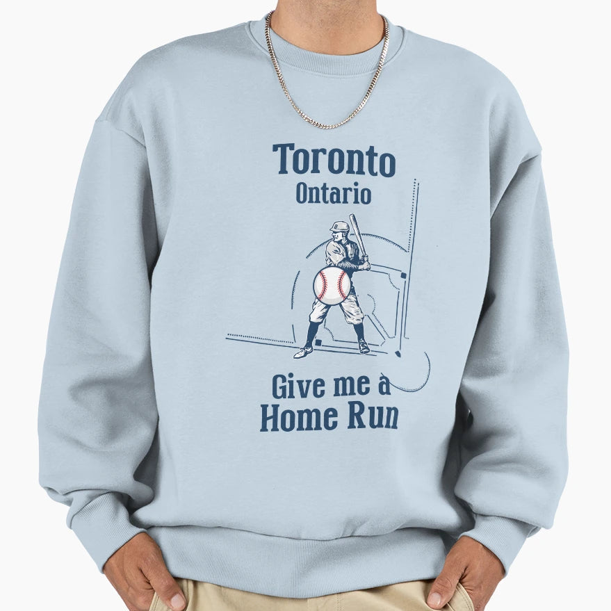 Toronto Ontario Baseball Sweatshirt - Fun Novelty Design for Adults - T-Shirt, Sweatshirt, Hoodie