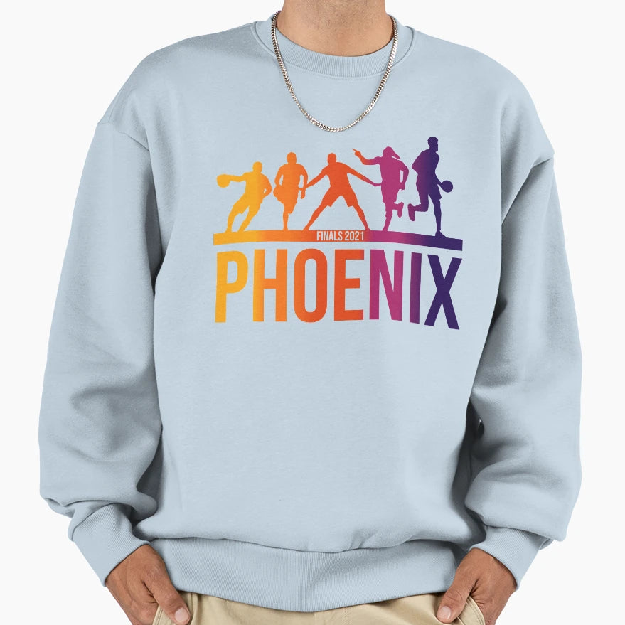 Phoenix Starting 5 Lineup Sweatshirt - Novelty Apparel Unisex - T-Shirt, Sweatshirt, Hoodie