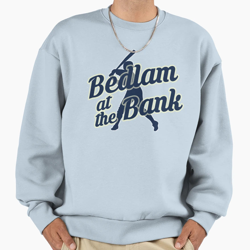 Bedlam Bank Sweatshirt - Fun Novelty Design for Adults - T-Shirt, Sweatshirt, Hoodie