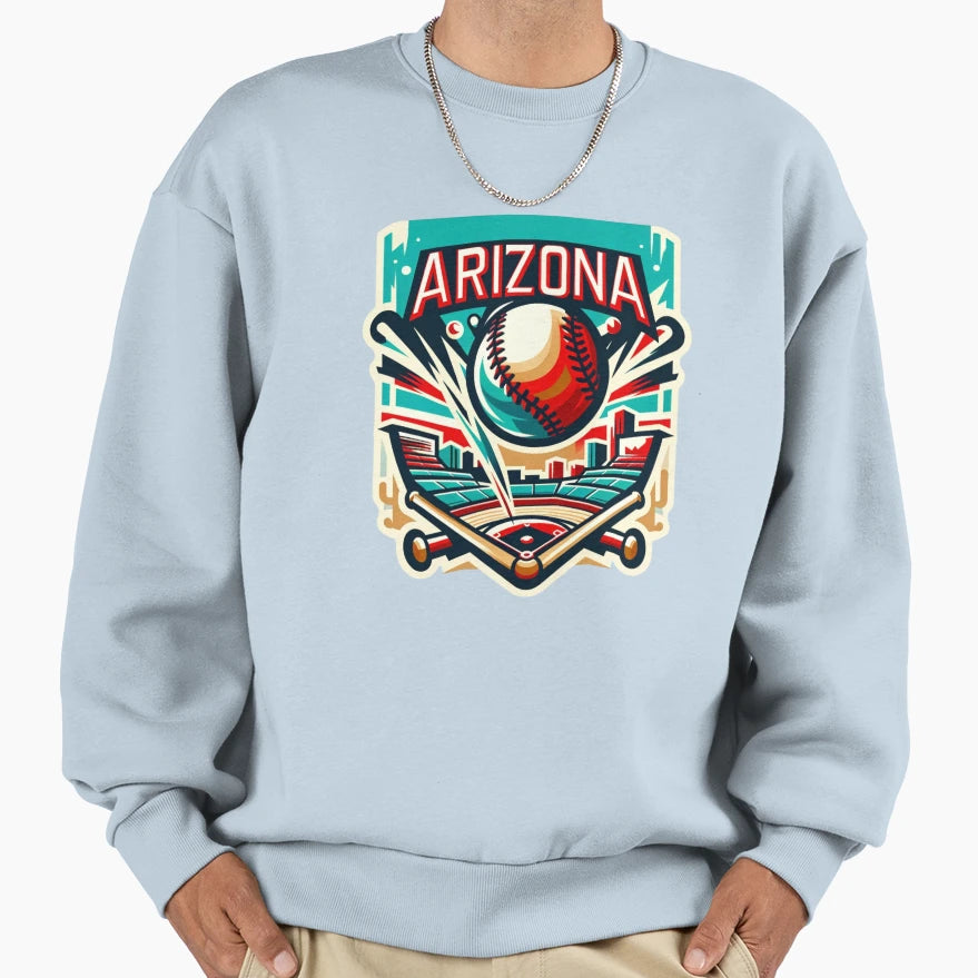 Arizona Diamond Timeless Baseball Art Sweatshirt - Unique Graphic Unisex - T-Shirt, Sweatshirt, Hoodie