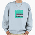 Washington 3000 Series Aqua Sweatshirt - Aesthetic Graphic for Adults - T-Shirt, Sweatshirt, Hoodie