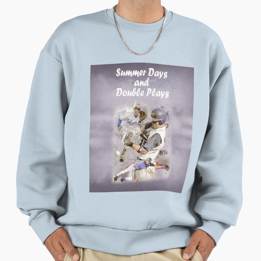 Summer Days And Double Plays T-Shirt - Unique Graphic Unisex - T-Shirt, Sweatshirt, Hoodie