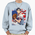 Americana Batter Up 4Th July Sweatshirt - Trendy Graphic for Adults - T-Shirt, Sweatshirt, Hoodie