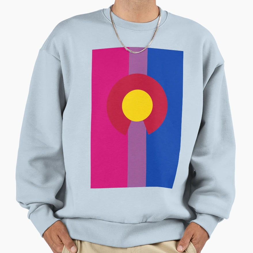 Colorado Bisexuality Pride Flag Sweatshirt - Minimalist Print Unisex - T-Shirt, Sweatshirt, Hoodie