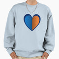 Blue Orange Heart Sweatshirt - Fun Novelty Design Unisex - T-Shirt, Sweatshirt, Hoodie