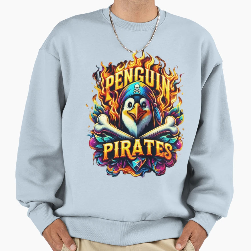 Penguin Pirates Sweatshirt - Trendy Graphic Men Women - T-Shirt, Sweatshirt, Hoodie