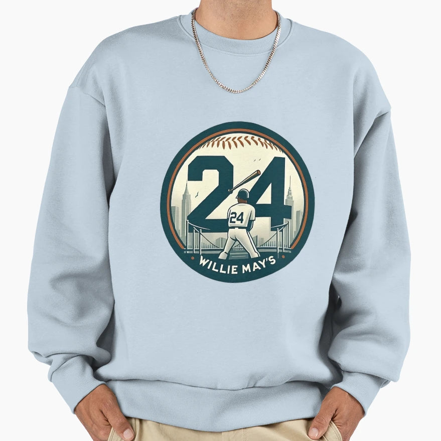 Willie Mays Sweatshirt - Custom Art Print Men Women - T-Shirt, Sweatshirt, Hoodie