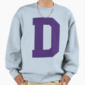 Alphabet Purple D Sports Sweatshirt - Casual Everyday Wear for Adults - T-Shirt, Sweatshirt, Hoodie