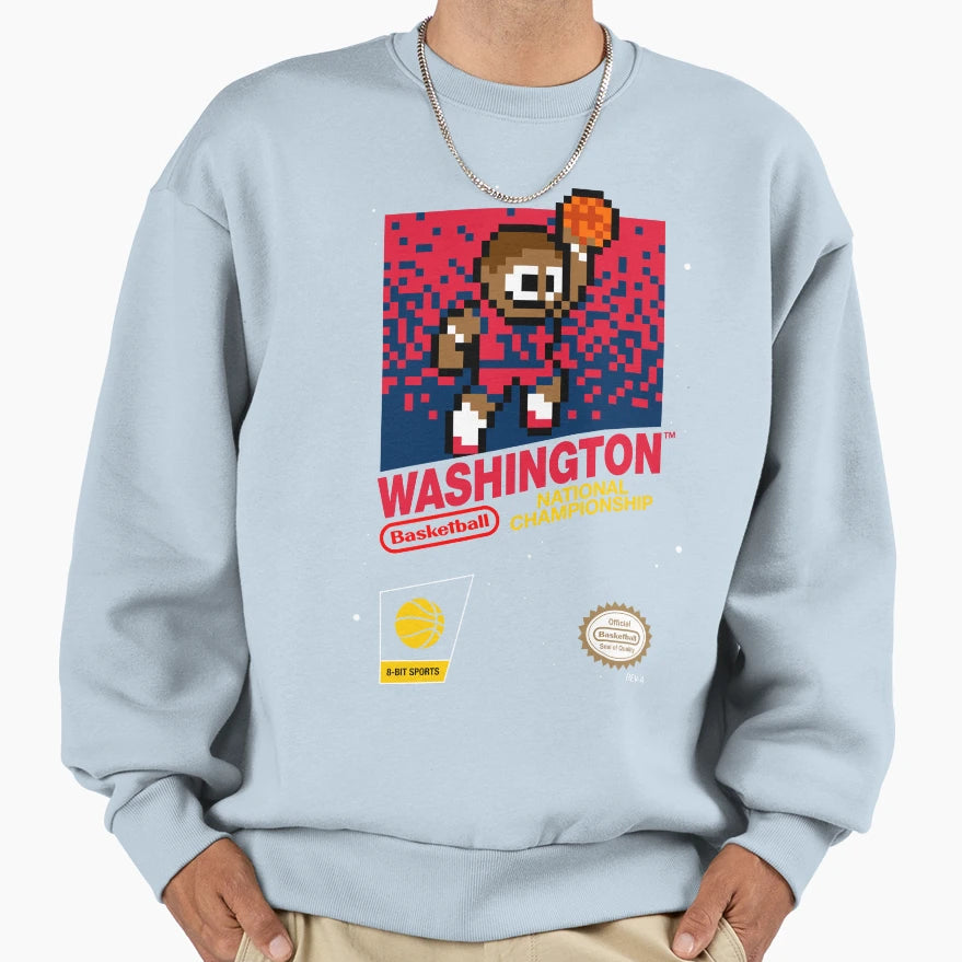 Washington Wizards 8 Bit Videogame Sweatshirt - Graphic Print for Adults - T-Shirt, Sweatshirt, Hoodie