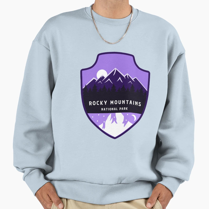 Rocky Mountains National Park Sweatshirt - Unique Graphic for Adults - T-Shirt, Sweatshirt, Hoodie