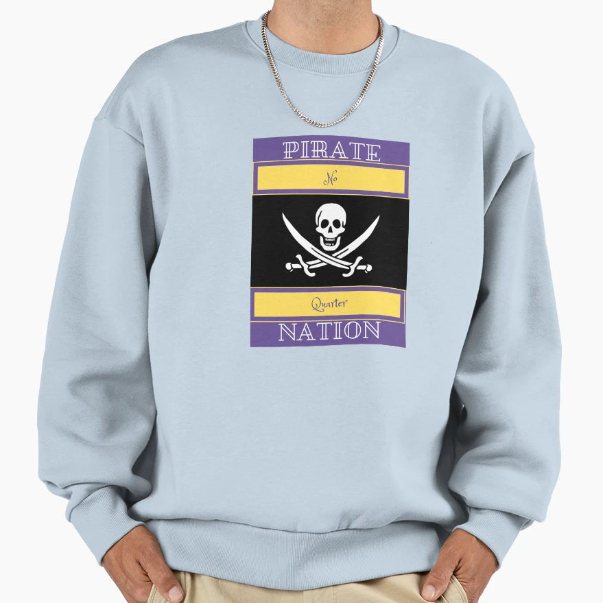 Ecu Pirate Nation No Quarter Sweatshirt - Aesthetic Graphic Men Women - T-Shirt, Sweatshirt, Hoodie