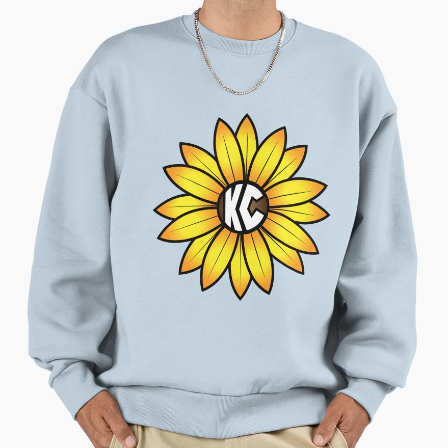 Kc Sunflower Sweatshirt - Aesthetic Graphic for Adults - T-Shirt, Sweatshirt, Hoodie