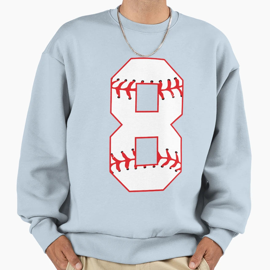 Eighth Birthday Party 8Th Baseball Sweatshirt - Novelty Apparel Unisex - T-Shirt, Sweatshirt, Hoodie