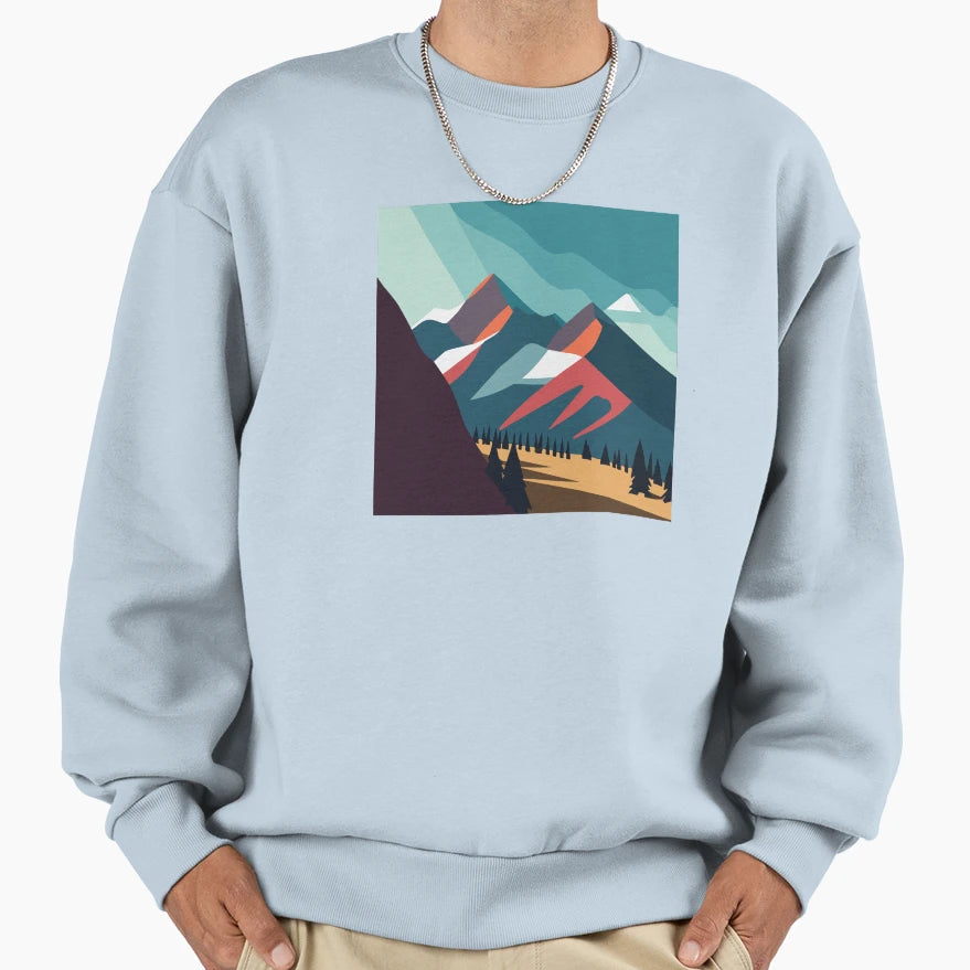 Elevation Elegance Mountain Sweatshirt - Fun Novelty Design Men Women - T-Shirt, Sweatshirt, Hoodie