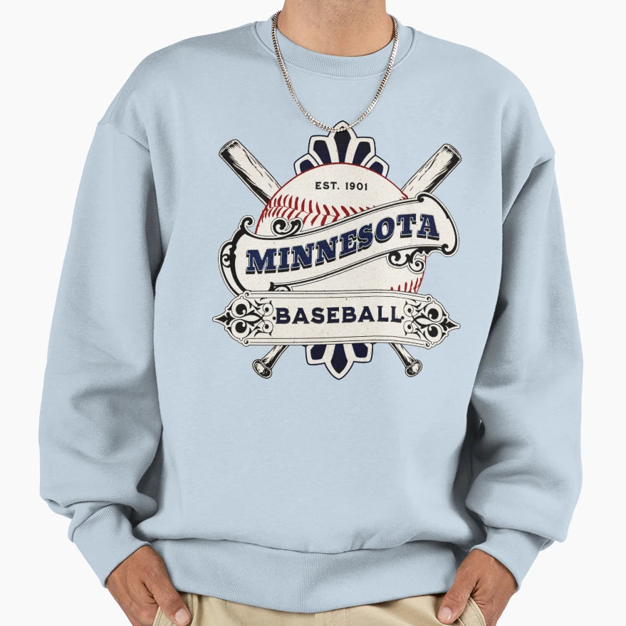Minnesota Baseball Sweatshirt - Trendy Graphic Men Women - T-Shirt, Sweatshirt, Hoodie