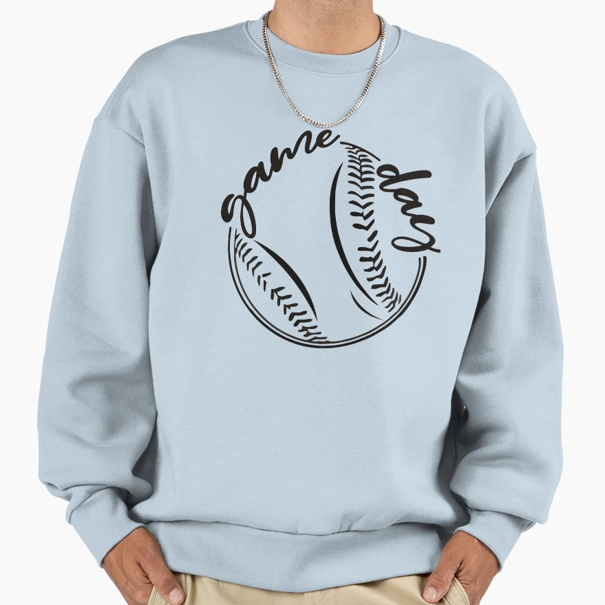 Game Day Baseball Lover Baseball Sweatshirt - Trendy Graphic Men Women - T-Shirt, Sweatshirt, Hoodie