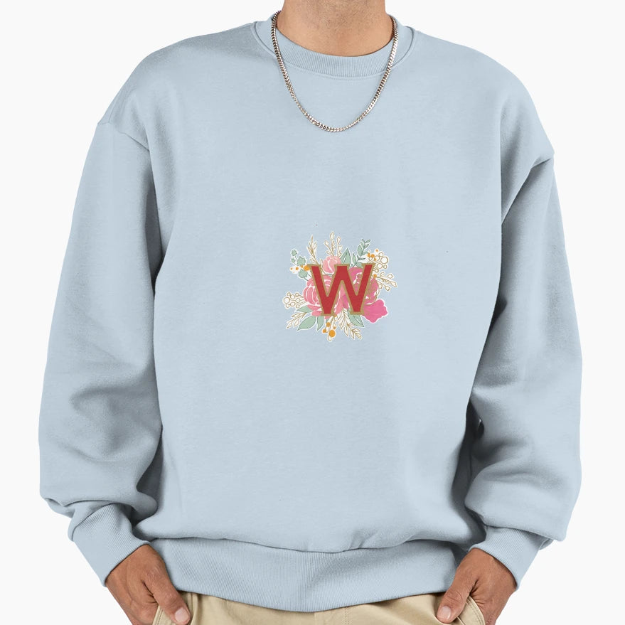 Flower W Sweatshirt - Minimalist Print Unisex - T-Shirt, Sweatshirt, Hoodie