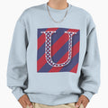 Letter U Americana Old Glory Red Sweatshirt - Aesthetic Graphic Men Women - T-Shirt, Sweatshirt, Hoodie