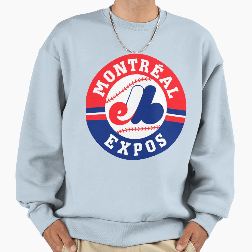 Mlb Logo Montreal Expos Sweatshirt - Novelty Apparel for Adults - T-Shirt, Sweatshirt, Hoodie