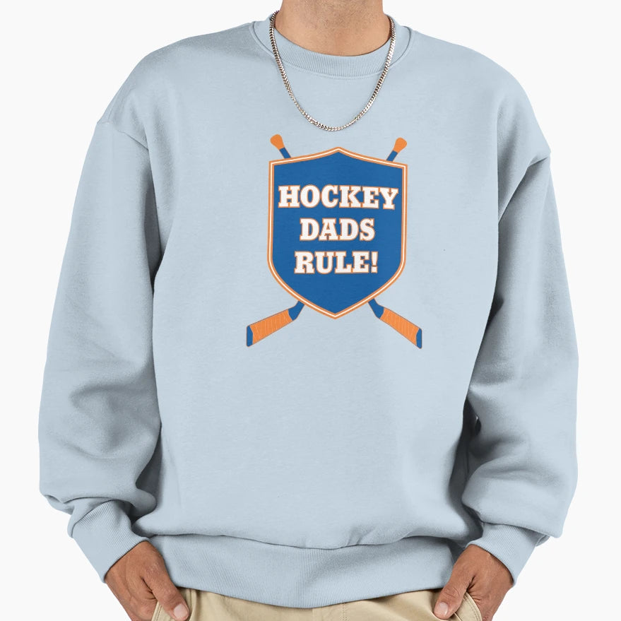 Hockey Dads Rule New York Sweatshirt - Custom Art Print for Adults - T-Shirt, Sweatshirt, Hoodie
