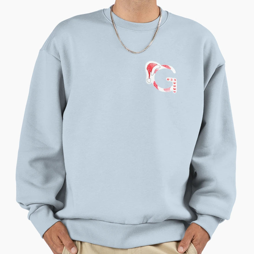 Candy Cane G Santa Sweatshirt - Trendy Graphic Unisex - T-Shirt, Sweatshirt, Hoodie
