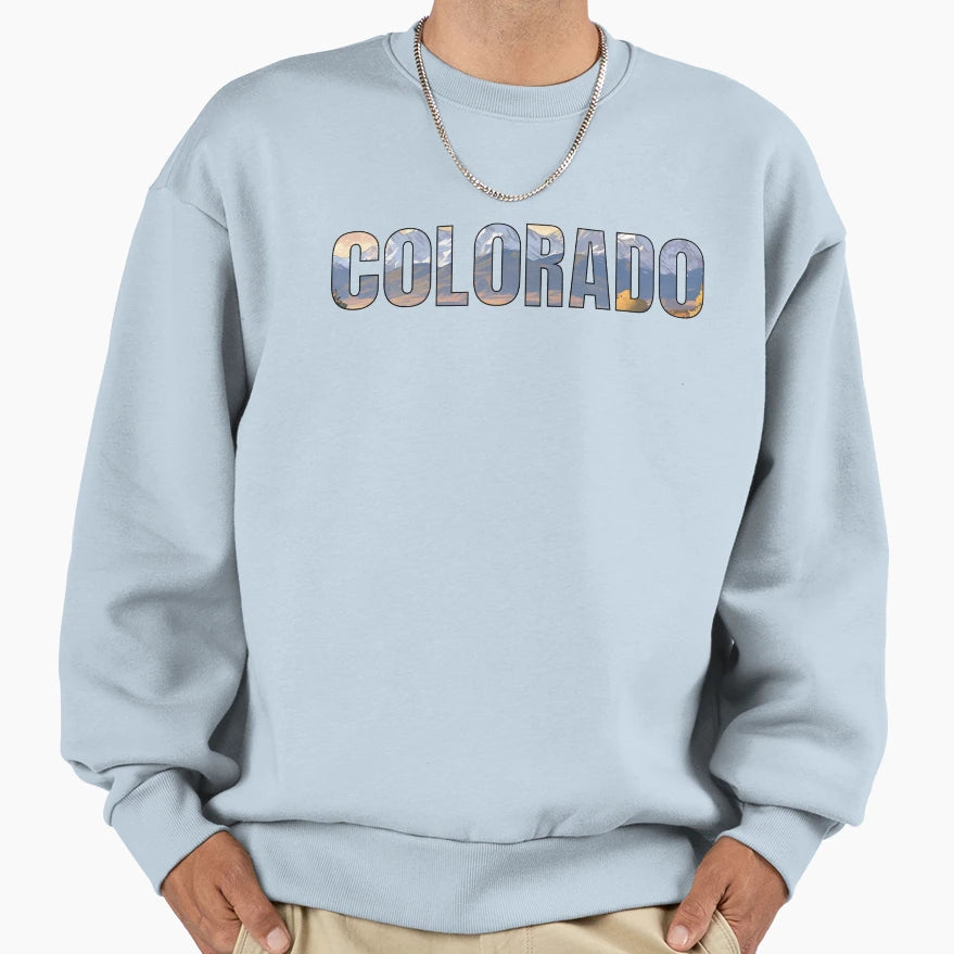 Colorado Mountain Landscape Sweatshirt - Trendy Graphic Unisex - T-Shirt, Sweatshirt, Hoodie