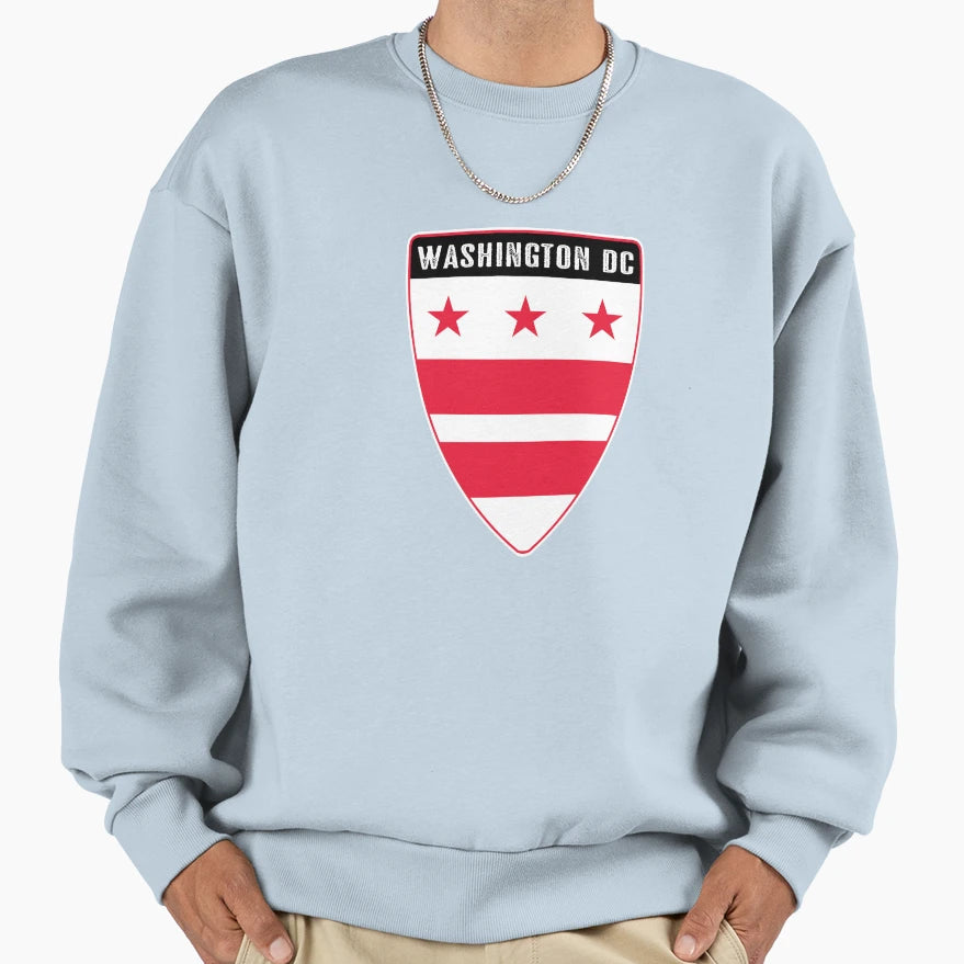 Washington D C Shield Sweatshirt - Trendy Graphic Men Women - T-Shirt, Sweatshirt, Hoodie