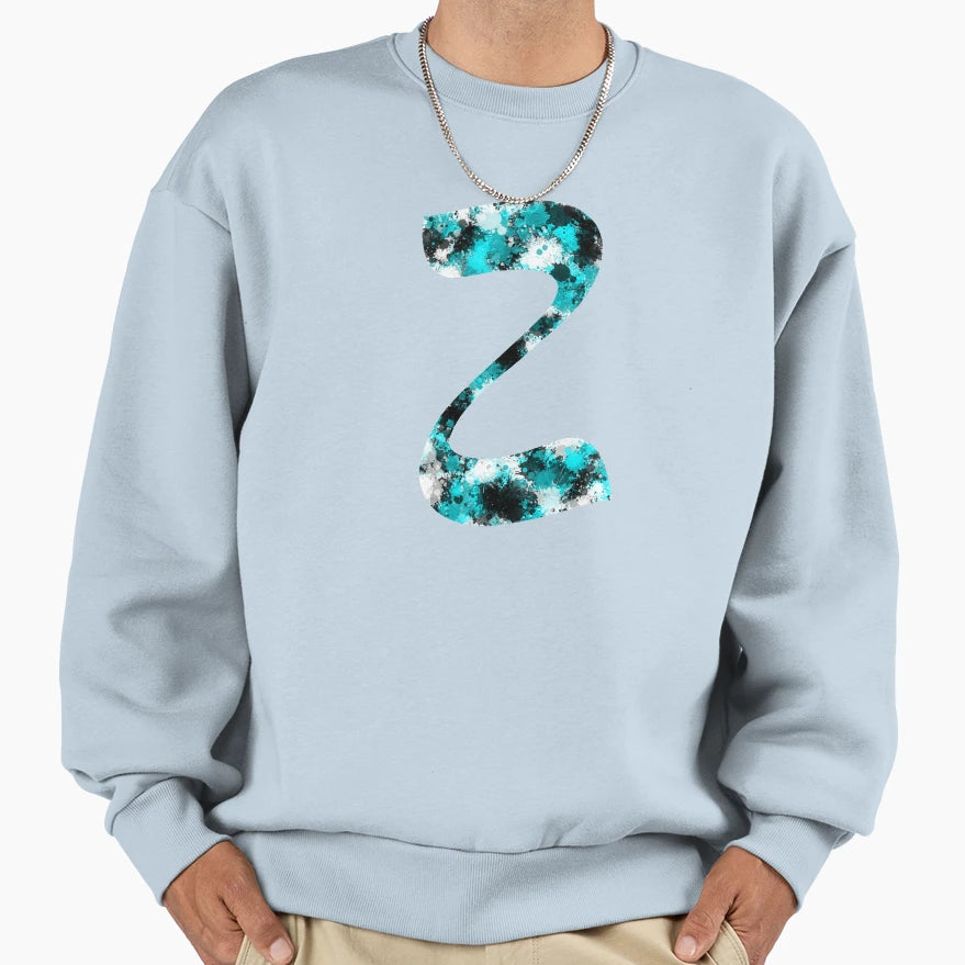 Paint Splash Letter Z Sweatshirt - Trendy Graphic Men Women - T-Shirt, Sweatshirt, Hoodie