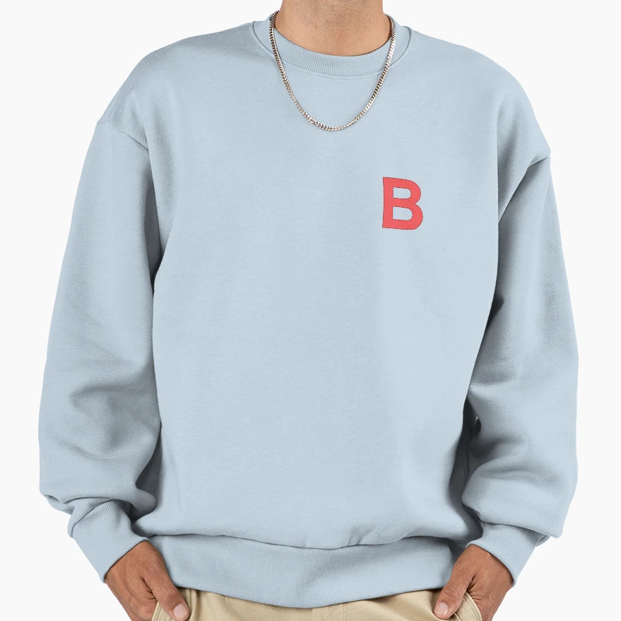 Letter B Red Sweatshirt - Graphic Print for Adults - T-Shirt, Sweatshirt, Hoodie