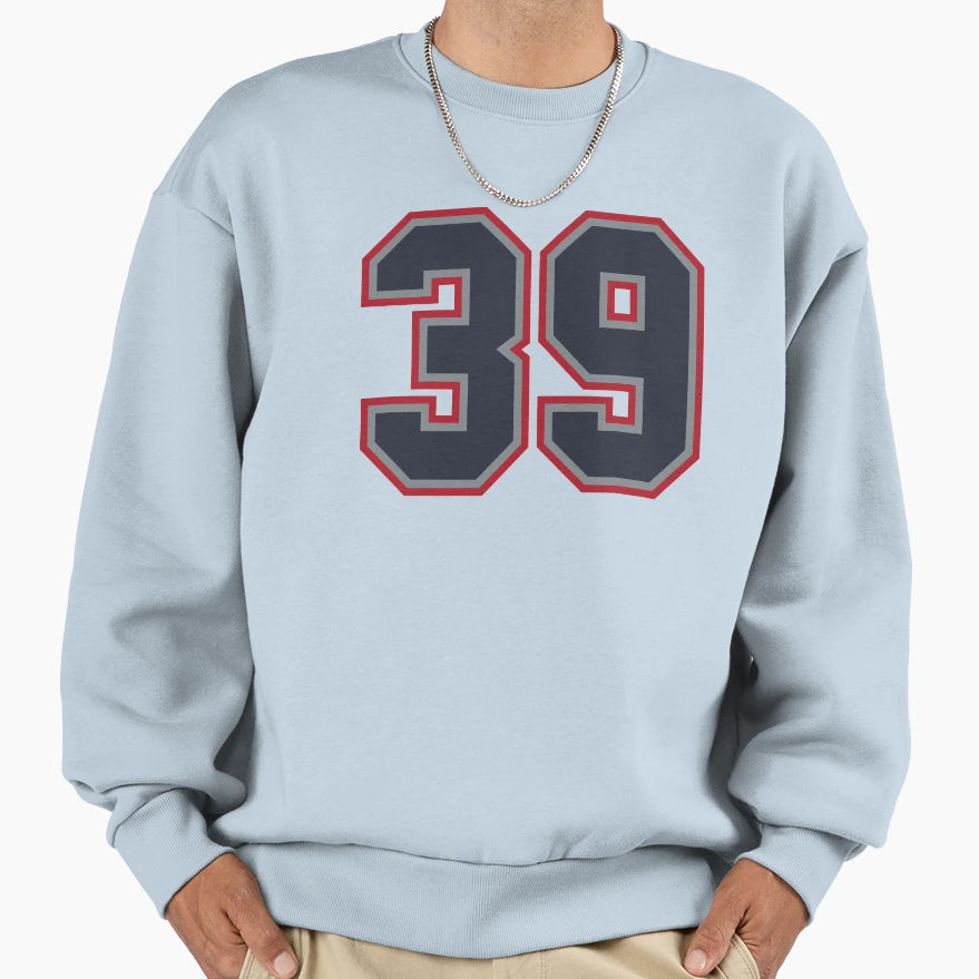 39 Navy Grey Red Sports Number Sweatshirt - Streetwear Style Men Women - T-Shirt, Sweatshirt, Hoodie