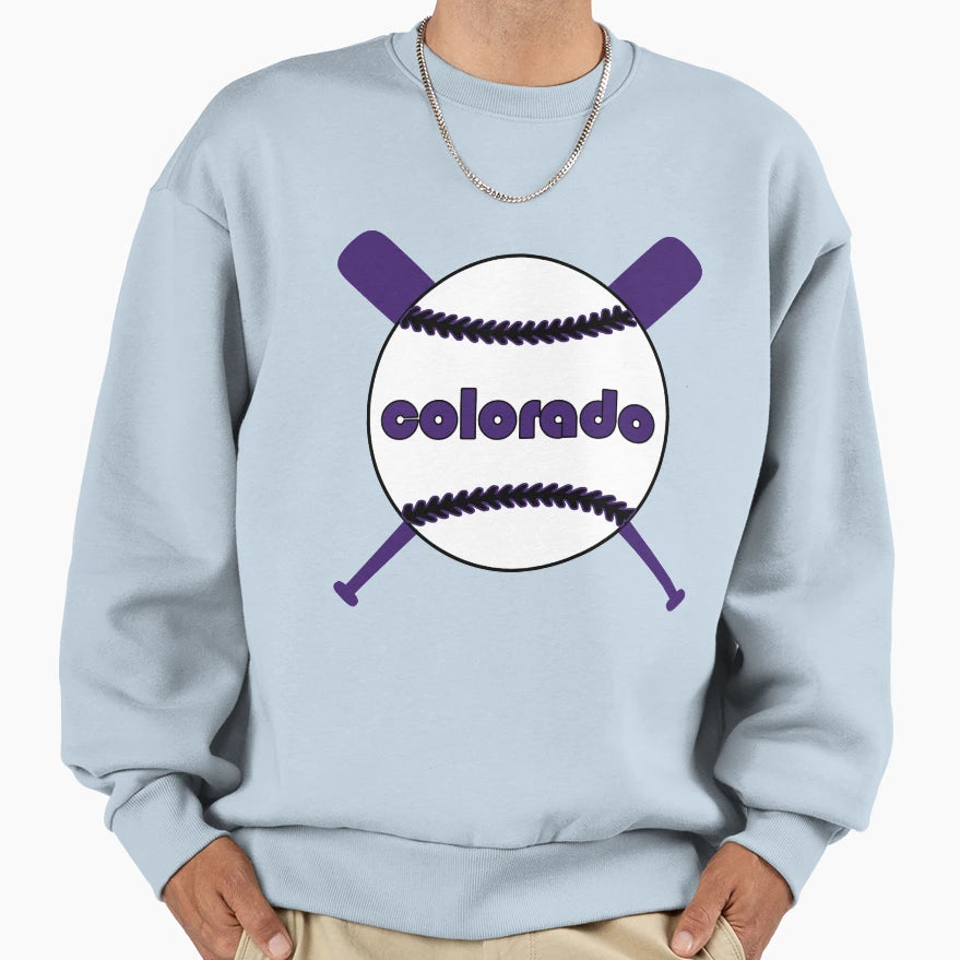Colorado Throwback Baseball Sweatshirt - Streetwear Style for Adults - T-Shirt, Sweatshirt, Hoodie